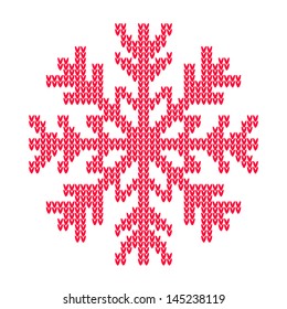 Vector Knitted Snowflake