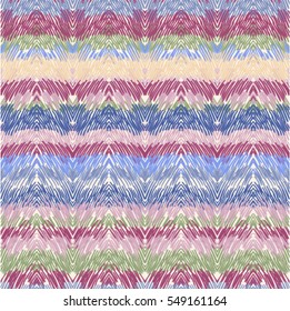 Vector knitting animal fur seamless pattern. Vector zig zag  ornament ethnic background.