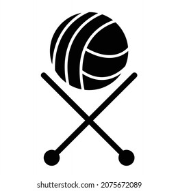 Vector Knitting Glyph Icon Design
