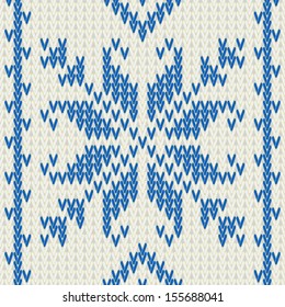 vector knitting seamless background: christmas ornament