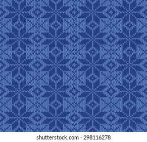 vector knitting seamless background: christmas ornament