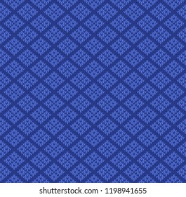 vector knitting seamless background: geometric pattern