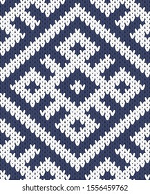 vector knitting seamless background: geometric pattern