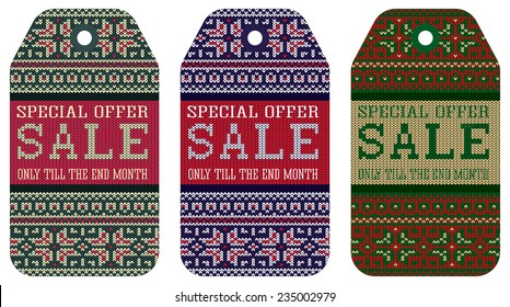 vector knitting varicolored pattern ornament christmas sale