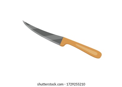 Vector knive for butcher shop. Kitchen knive Utensil for cooking.
