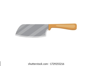 Vector knive for butcher shop. Kitchen knive Utensil for cooking.