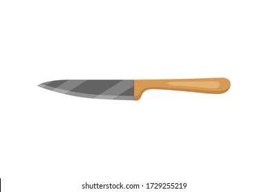Vector knive for butcher shop. Kitchen knive Utensil for cooking.