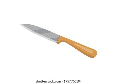 Vector knive for butcher shop. Kitchen knive Utensil for cooking.