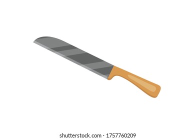 Vector knive for butcher shop. Kitchen knive Utensil for cooking.