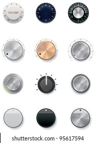 Vector knobs icon set