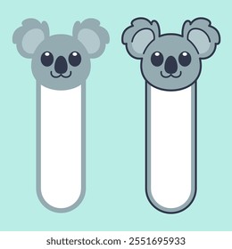 Vetor Koala Indicador Design Plano Ilustração