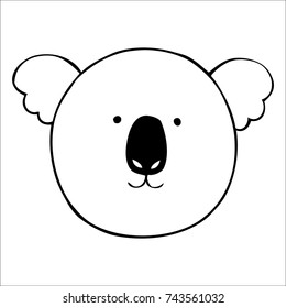 Vector koala. Hand-drawn illustration