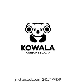 Logo-Design für Vektorkoala-Kopfmaskottchen