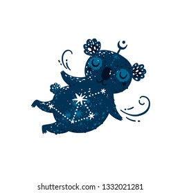Vector koalaCute animals Printable art for kids with space character, stars and constellation