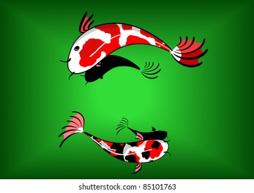 vector koi fancy carp