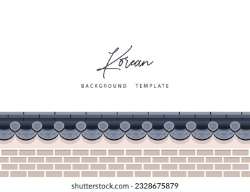 Vector of Korean background template 