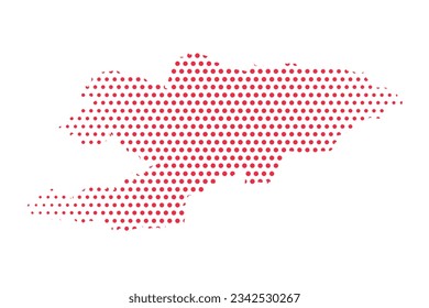 Vector Kyrgyzstan Dotted Map Illustration, can be used for business designs, presentation designs or any suitable designs.