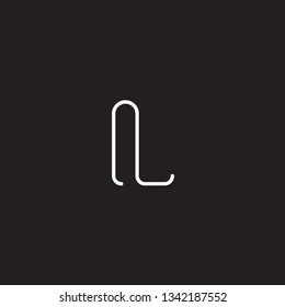 Vector L. logo Beautiful logotype design for luxury company branding. black background.