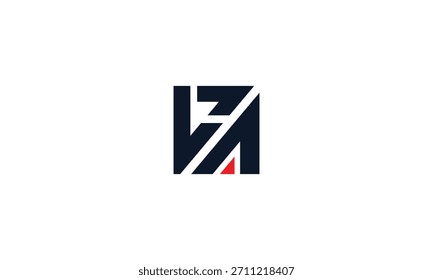 Logotipo de Vector LA, letra LA, diseño de logotipo de letra AL. Logotipo del monograma en mayúsculas de la letra AL inicial.