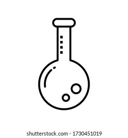 Vector lab flask icon outline
