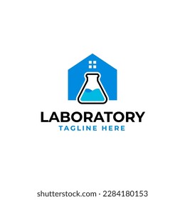 Vector lab house logo design illustration idea