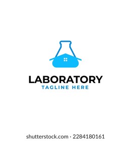 Vector lab house logo design illustration idea