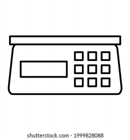 Vector Lab Scale Outline Icon Design
