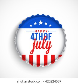 Vector label of 4th of july independence day.