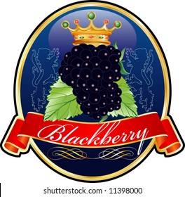 vector label for blackberry products