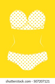 Vector Label with bra and underwear