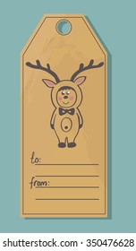 Vector label with child for your design.