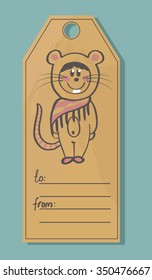Vector label with child for your design.
