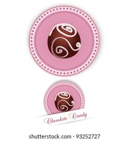 vector label with the Chocolates