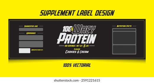 Vector label design for sportsmen with elegant and discreet colors