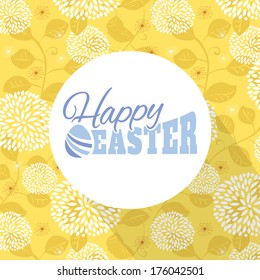 Vector label design typographic elements of easter holiday. Perfect as template for greeting card