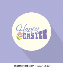 Vector label design typographic elements of easter holiday. Perfect as template for greeting card
