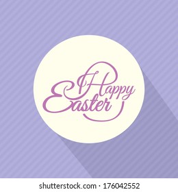 Vector label design typographic elements of easter holiday. Perfect as template for greeting card