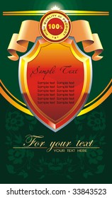 Vector label for diverse various products like food, beverages with medieval design elements