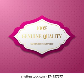 Vector label with dotted pattern design background for websites or banners for business. Clean style with retro / vintage design 