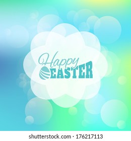 vector label element of easter holiday on magical background with colorful bokeh perfect as template for greeting card makeup vacation egg star spring make holiday performance elegant glow look plush