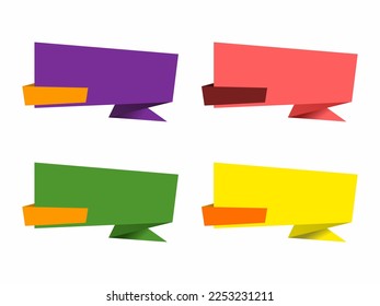 etiqueta vectorial con cuatro colores diferentes