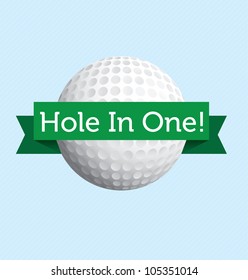 Vector Label: Golf Hole In One