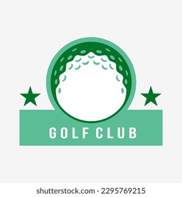 Vector label of golf. Logo of golf championship. Vector illustration.