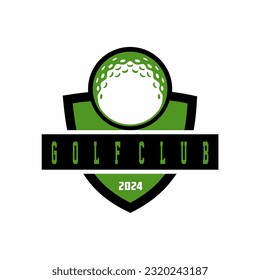 Vector label of golf. Logo of golf championship. Vector illustration.