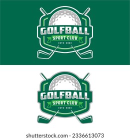 Vector label of golf. Logo of golf championship. Vector illustration.