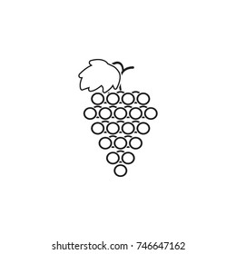 Vector label grapes icon. Farm fruit element. Premium quality graphic design. Signs, outline symbols collection, simple thin line icon for websites, web design, mobile graphics on white background