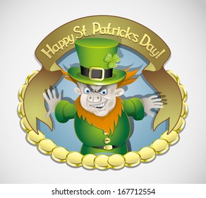 Vector label. Happy St. Patrick's Day!
