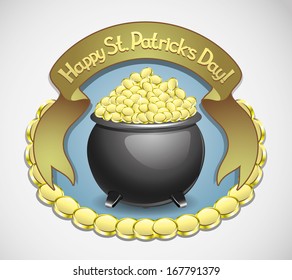 Vector label. Happy St. Patrick's Day!