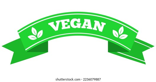 Vector label icon with the inscription vegan. The concept of vegetarian food, healthy eating. They can be used as stamps, seals, badges, packaging, etc. for the design of food logos.