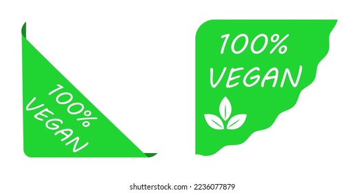 Vector label icons for food logo design. The concept of vegetarian food, healthy eating. They can be used as stamps, seals, badges, for packaging, etc.
